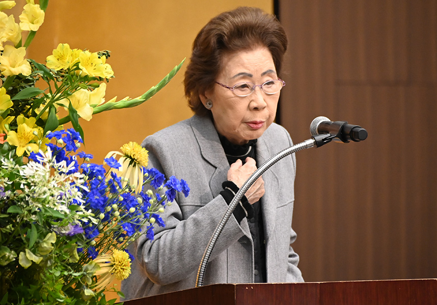 中島大田区社会福祉協議会会長に、ご祝辞をいただきました